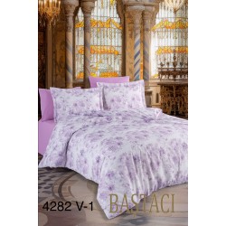 4282 Dijital Baskılı Pamuklu Çift Kişilik Nevresim Takımı V1